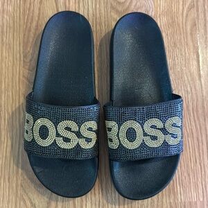 Embellished Boss sandals